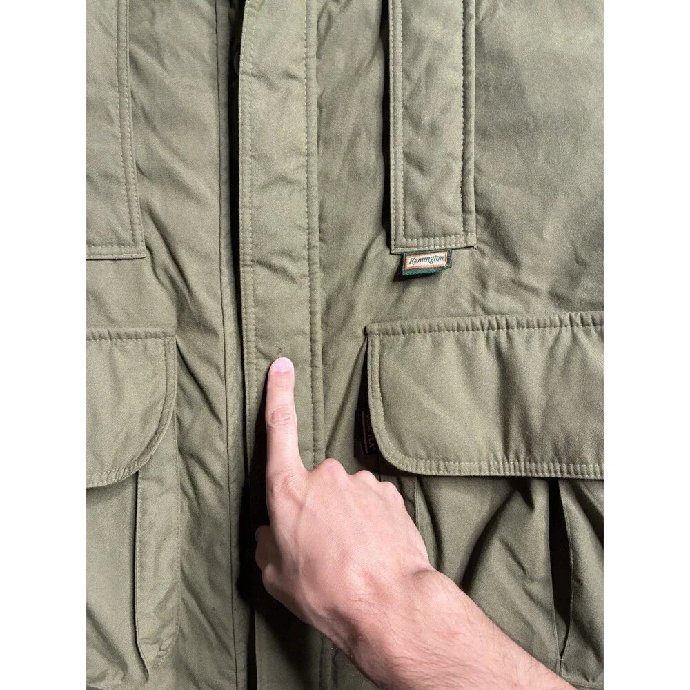 Remington Mens XL Insulated Removable Hood Outdoor GORE TEX Jacket Coat USA Made
